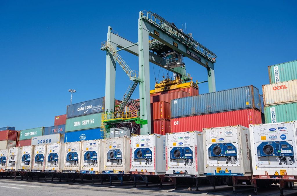Puerto de Long Beach RTG eléctrico