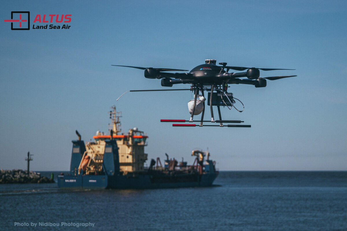 Klaipėdos uostas vykdo dronų emisijų monitoringą