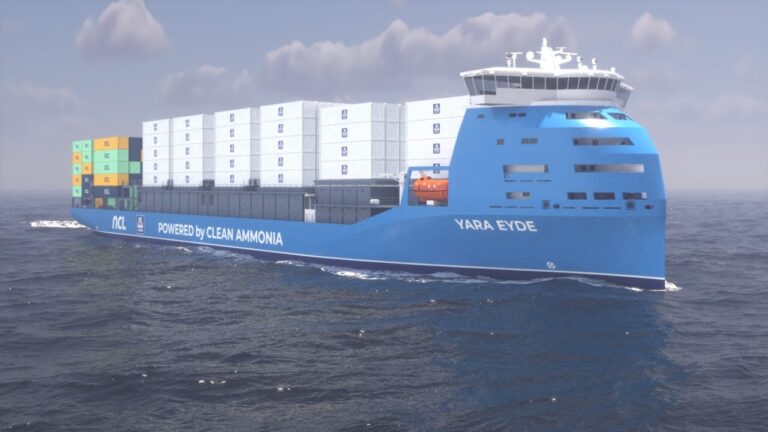Yara launches first clean ammonia-powered containership