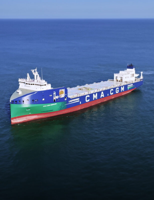 CMA CGM unveils first LNG powered containership