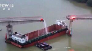 Five dead in China as barge collides with bridge