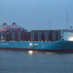 Maersk's methanol-enabled boxship calls at Hamburg