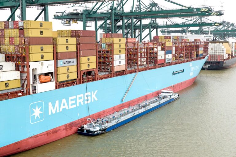 Maersk's methanol vessel bunkers at Antwerp terminal
