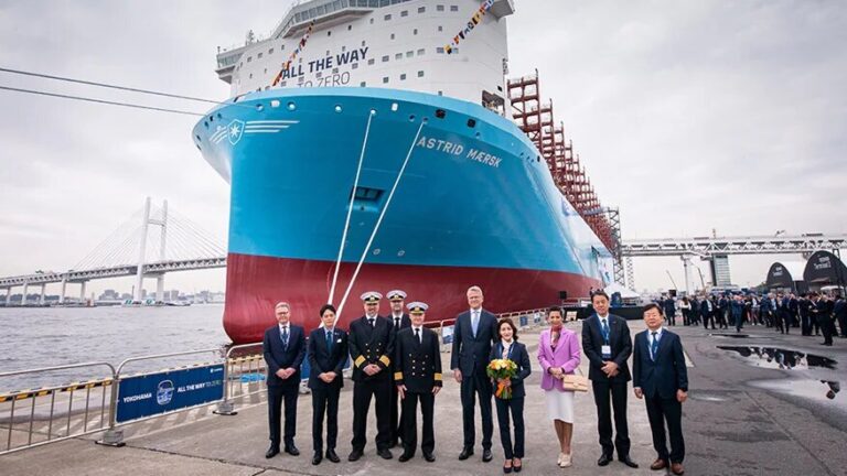 Maersk christens second large methanol-enabled vessel