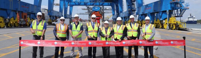 Port Everglades unveils three new container gantry cranes