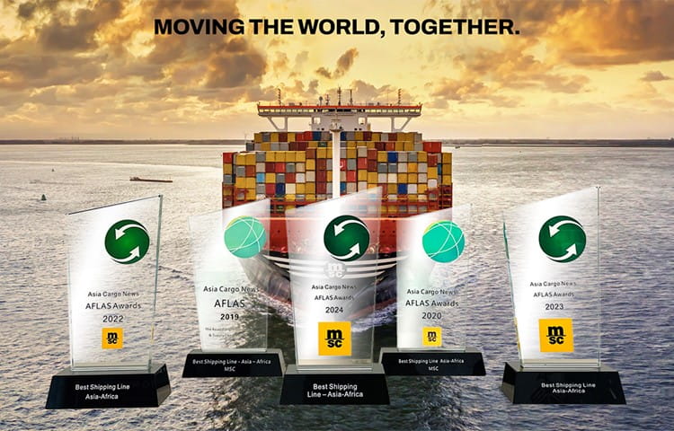MSC wins Best Shipping Line for Asia-Africa