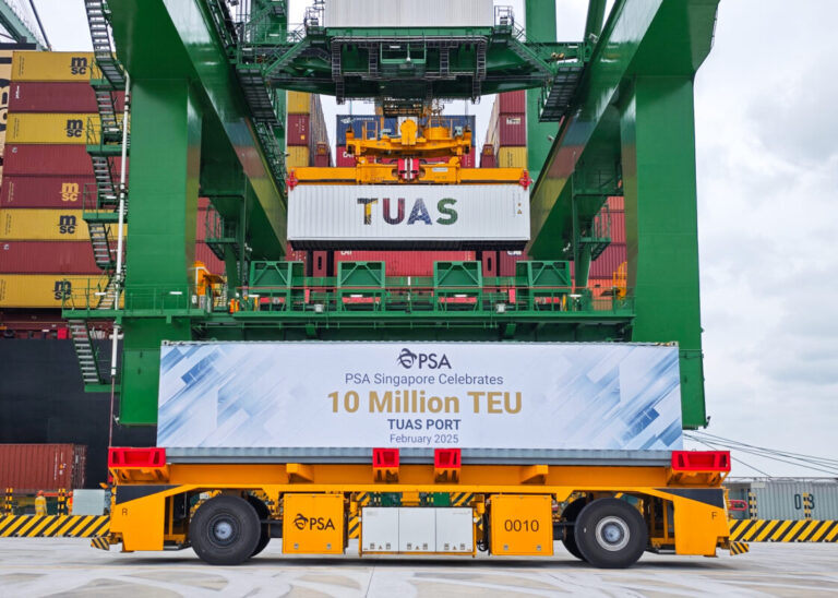 PSA Singapore achieves 10 million TEUs milestone at Tuas Port