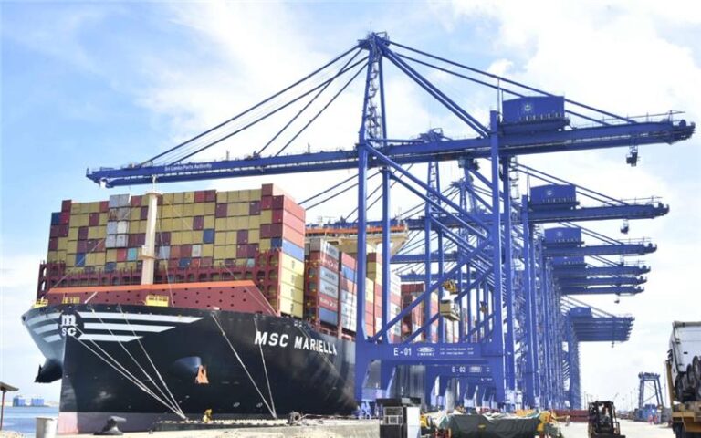 MSC's largest vessel makes maiden call at SLPA