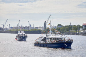 Port of Hamburg celebrates anniversary with double christening