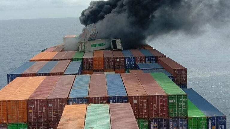 Wan Hai 503 fire partially contained, efforts ongoing