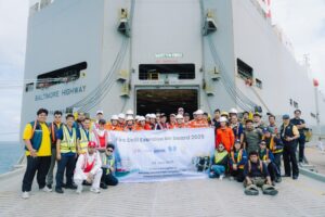 K LINE joins emergency fire drill at Thai port