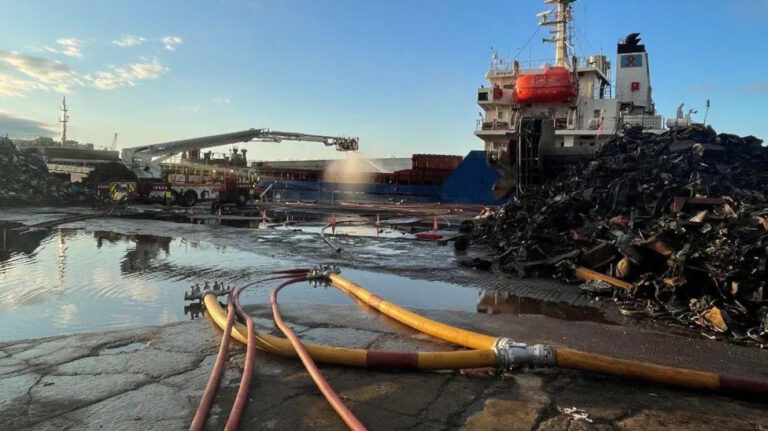 Hull dock fire extinguished after major emergency response