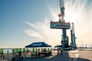 Port Nelson launches first electric dual-drive crane