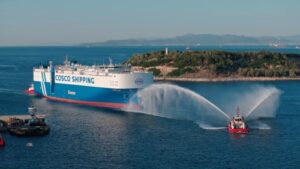 Green mega carrier completes first journey to Greece