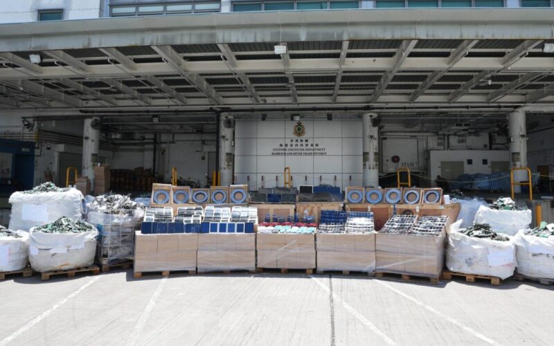 Hong Kong Customs detains $13 million illegal goods on three vessels