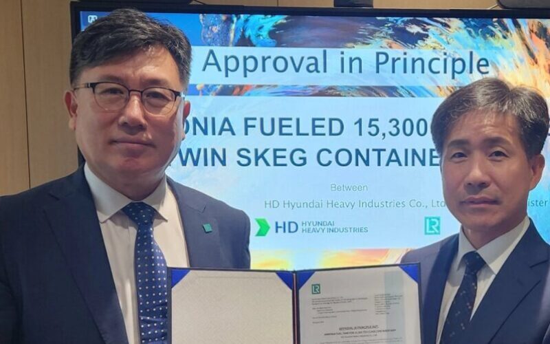 Lloyd's Register, HHI grant approval for new ammonia duel-fuel containership