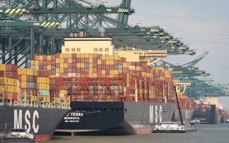MSC containership breaks draught record at Port of Antwerp-Bruges