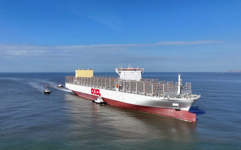 OOCL christens newest 16,828 TEU container vessel