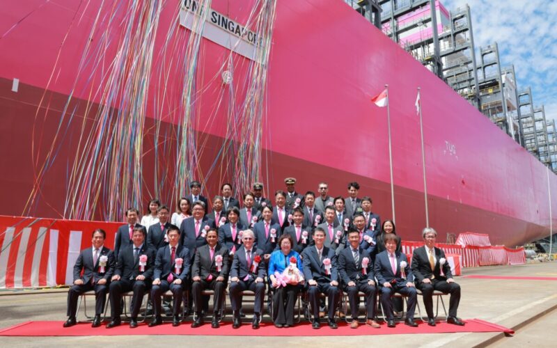 ONE launches sixth green vessel in Japan