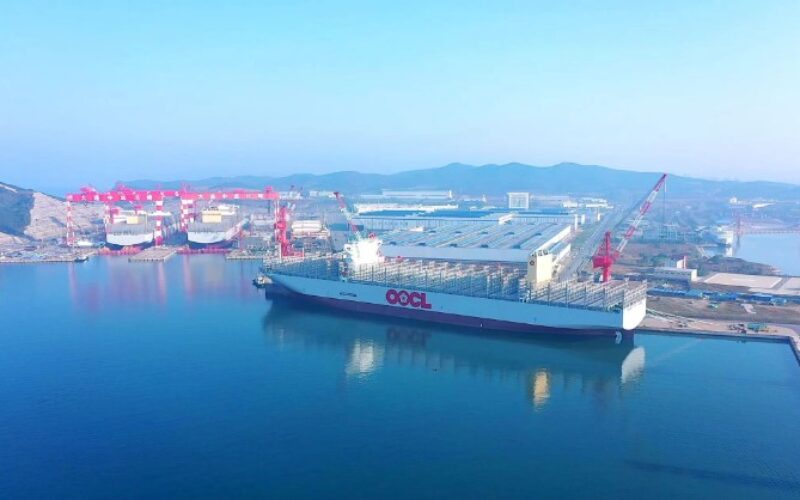 OOCL unveils sixth green 24,000 TEU vessel