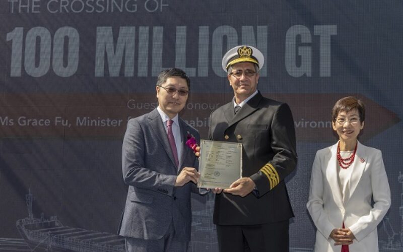 Singapore Registry of Ships reaches 100 Million Gross Tonnage