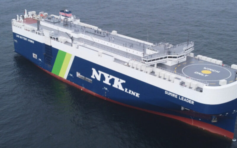 NYK unveils sixth LNG-fuelled PCTC carrier
