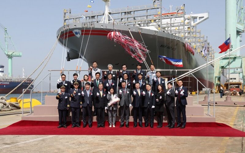 Wan Hai holds christening ceremony for eighth 13,000 TEU boxship