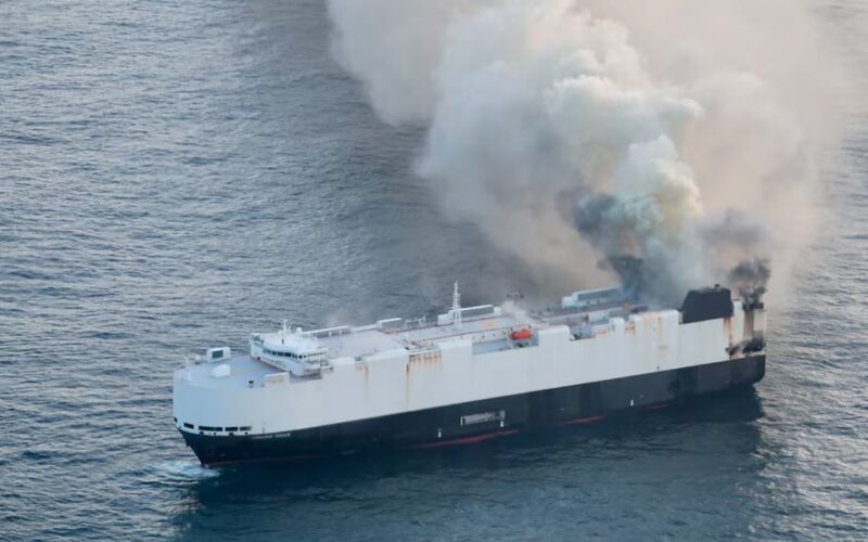 Salvors arrive as Morning Midas remains ablaze off Alaska