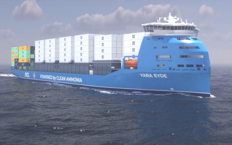 Yara launches first clean ammonia-powered containership