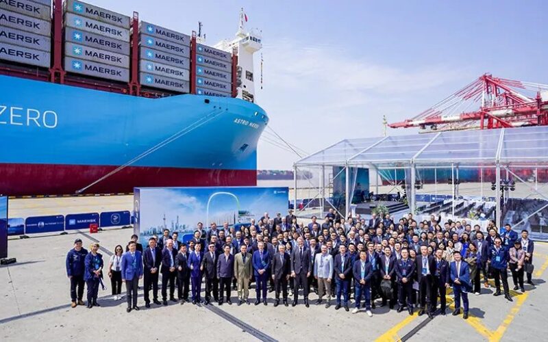 Maersk's green methanol vessel bunkers in China