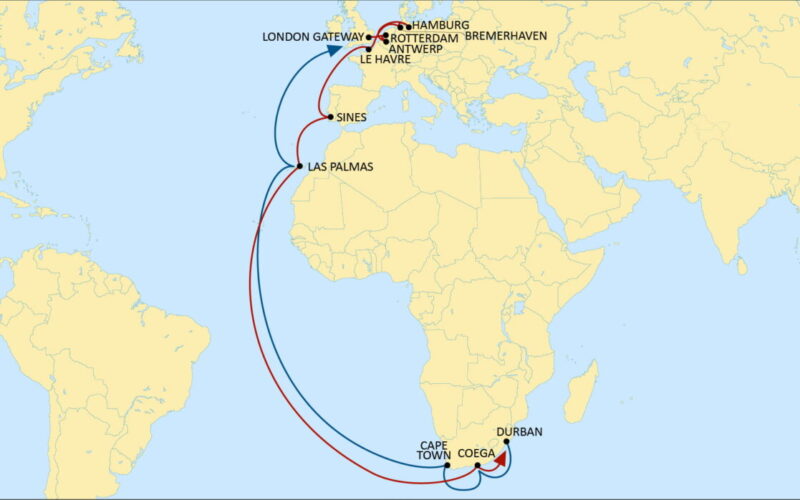 MSC reshuffles Europe and South Africa service